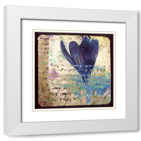 Blooming Purple I White Modern Wood Framed Art Print with Double Matting by Open Journey