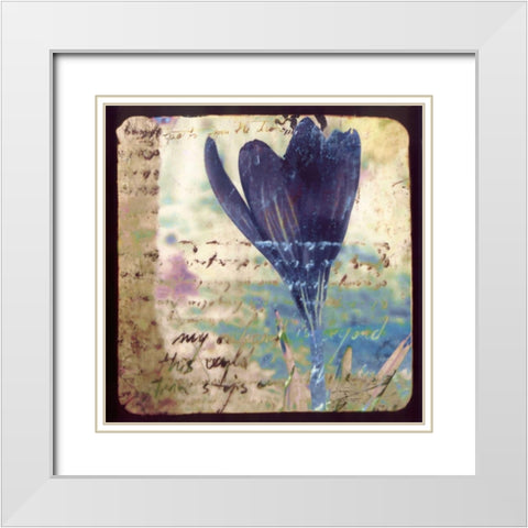 Blooming Purple I White Modern Wood Framed Art Print with Double Matting by Open Journey