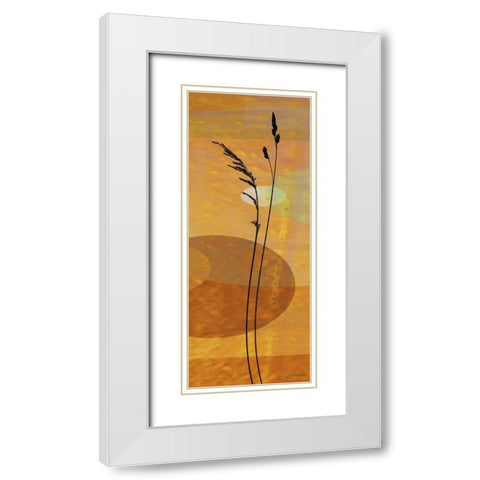 Sunset Duet I White Modern Wood Framed Art Print with Double Matting by Burghardt, James
