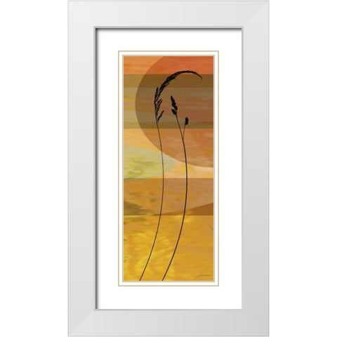 Sunset Duet III White Modern Wood Framed Art Print with Double Matting by Burghardt, James