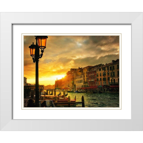 Venice in Light IV White Modern Wood Framed Art Print with Double Matting by Head, Danny