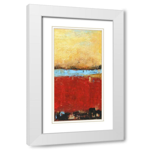Golden Dawn II White Modern Wood Framed Art Print with Double Matting by Ashley, Erin