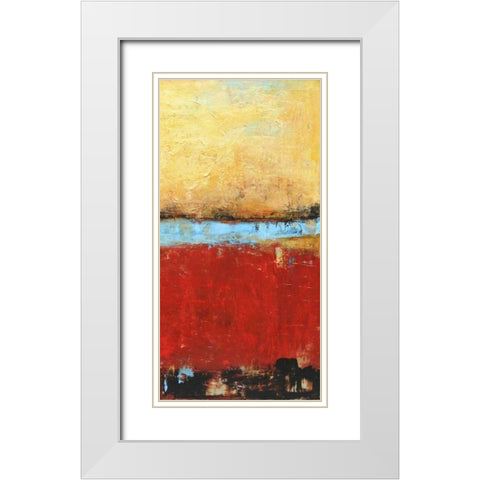 Golden Dawn II White Modern Wood Framed Art Print with Double Matting by Ashley, Erin