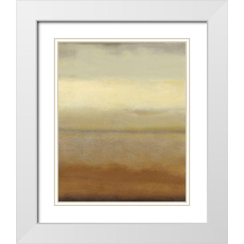 Sahara II White Modern Wood Framed Art Print with Double Matting by Wyatt Jr., Norman
