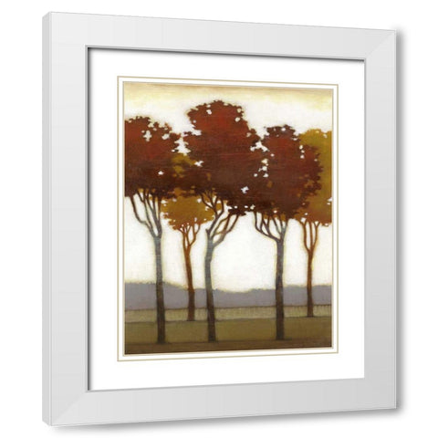 Arboreal Grove I White Modern Wood Framed Art Print with Double Matting by Wyatt Jr., Norman