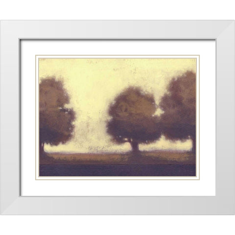 Calm Meadow I White Modern Wood Framed Art Print with Double Matting by Wyatt Jr., Norman