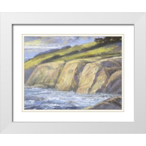Rocky Coast II White Modern Wood Framed Art Print with Double Matting by Thomas, H.