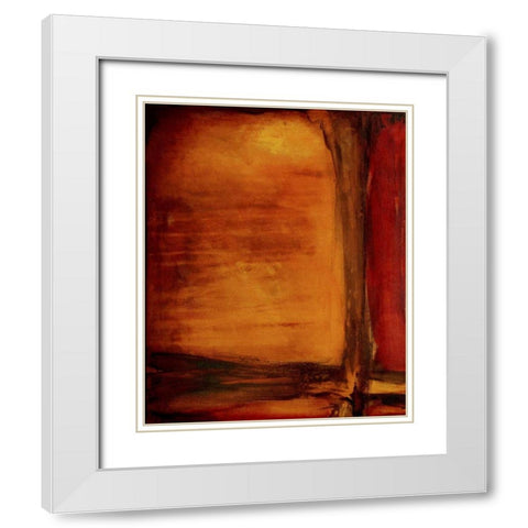 Red Dawn I White Modern Wood Framed Art Print with Double Matting by Ashley, Erin