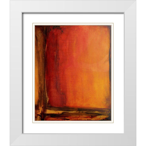 Red Dawn II White Modern Wood Framed Art Print with Double Matting by Ashley, Erin