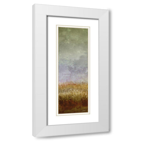 Lush Field II White Modern Wood Framed Art Print with Double Matting by Butler, John