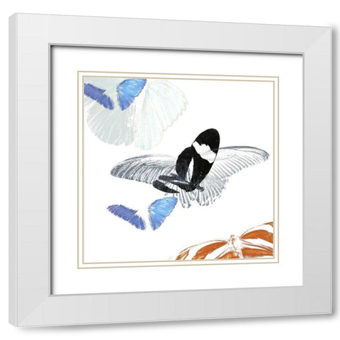 Butterfly Inflorescence I White Modern Wood Framed Art Print with Double Matting by Project, A.