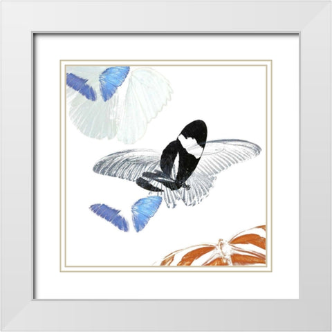 Butterfly Inflorescence I White Modern Wood Framed Art Print with Double Matting by Project, A.