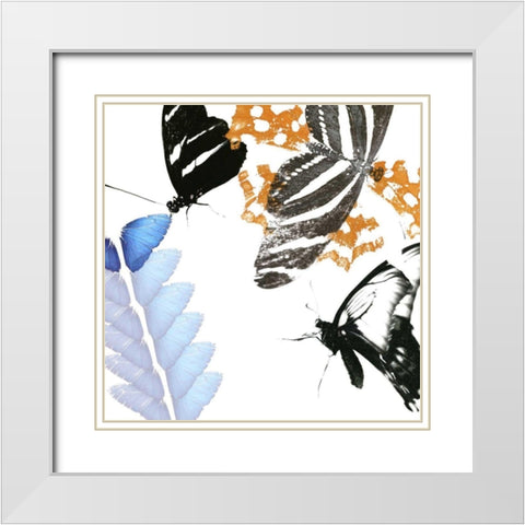 Butterfly Inflorescence II White Modern Wood Framed Art Print with Double Matting by Project, A.