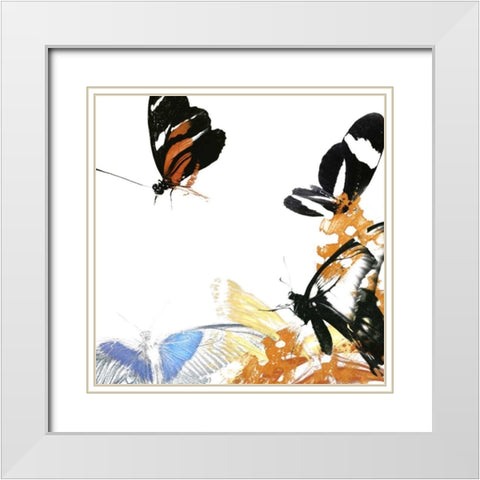Butterfly Inflorescence IV White Modern Wood Framed Art Print with Double Matting by Project, A.