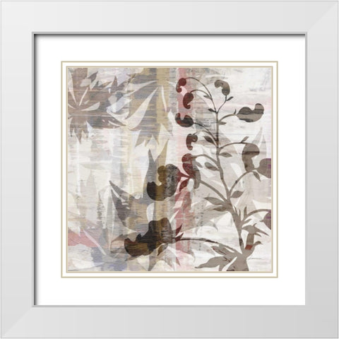 Wallflower I White Modern Wood Framed Art Print with Double Matting by Burghardt, James