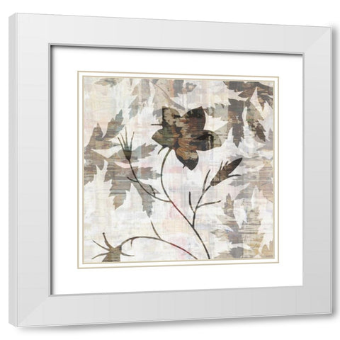 Wallflower V White Modern Wood Framed Art Print with Double Matting by Burghardt, James