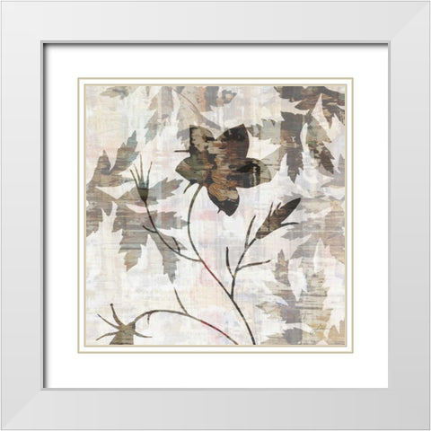 Wallflower V White Modern Wood Framed Art Print with Double Matting by Burghardt, James