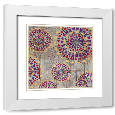 Scatter II White Modern Wood Framed Art Print with Double Matting by Burghardt, James