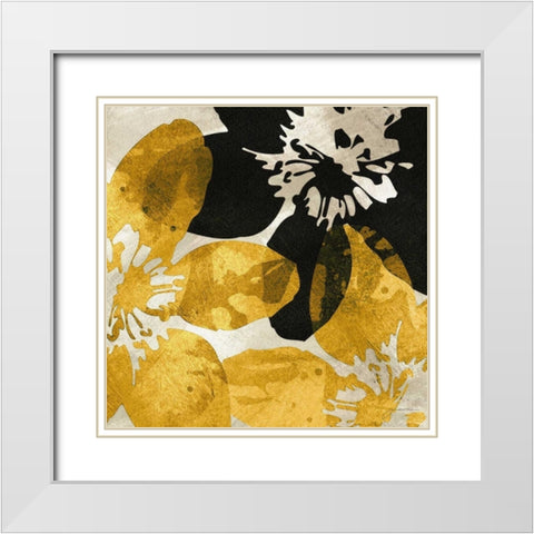 Bloomer Tiles X White Modern Wood Framed Art Print with Double Matting by Burghardt, James