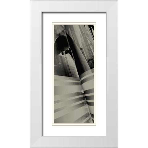 City View I White Modern Wood Framed Art Print with Double Matting by Ling, Tang