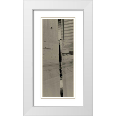 City View II White Modern Wood Framed Art Print with Double Matting by Ling, Tang