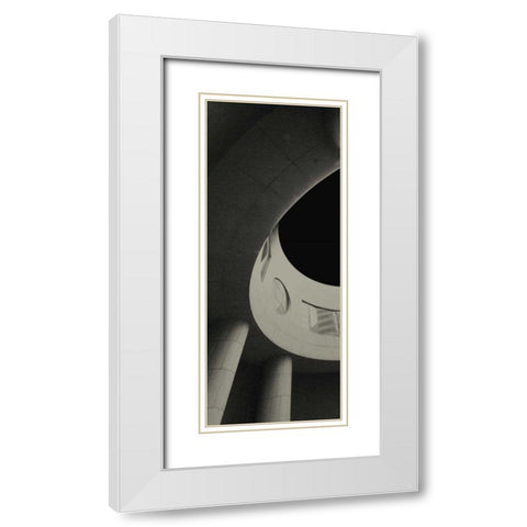 City View IV White Modern Wood Framed Art Print with Double Matting by Ling, Tang