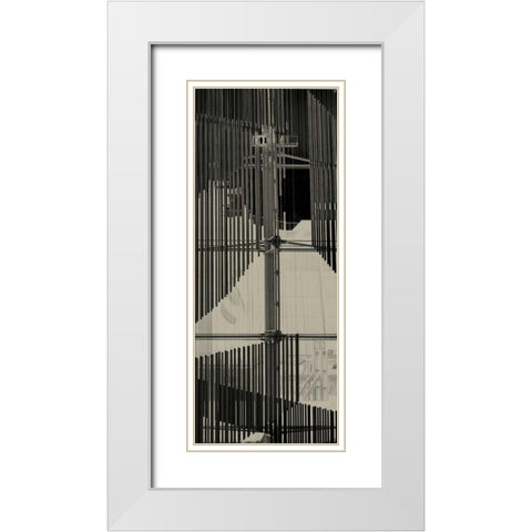 City View V White Modern Wood Framed Art Print with Double Matting by Ling, Tang
