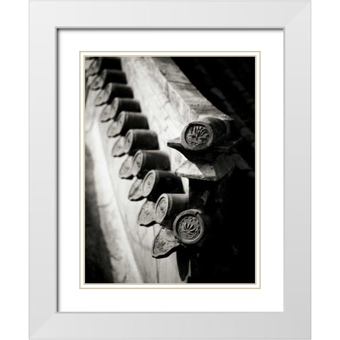 Lithography II White Modern Wood Framed Art Print with Double Matting by Ling, Tang