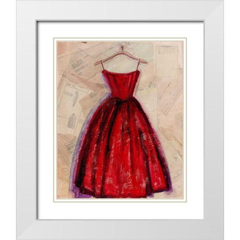 Fashion Designed II White Modern Wood Framed Art Print with Double Matting by Copeman, Pamela