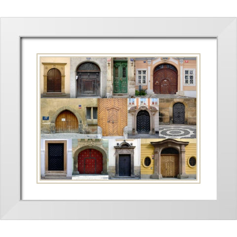 Doors I White Modern Wood Framed Art Print with Double Matting by Christensen, Jim