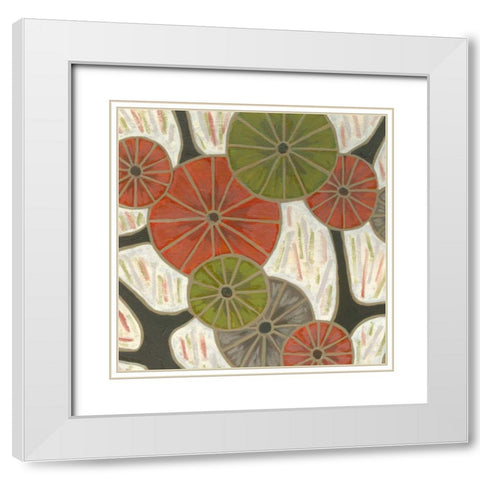 Morning Glories I   White Modern Wood Framed Art Print with Double Matting by Deans, Karen