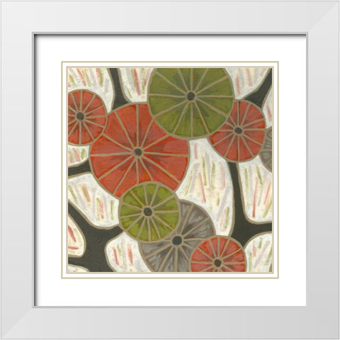 Morning Glories I   White Modern Wood Framed Art Print with Double Matting by Deans, Karen