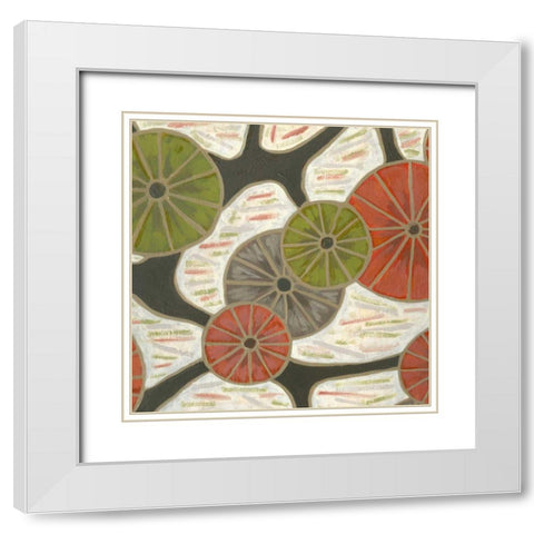 Morning Glories II  White Modern Wood Framed Art Print with Double Matting by Deans, Karen