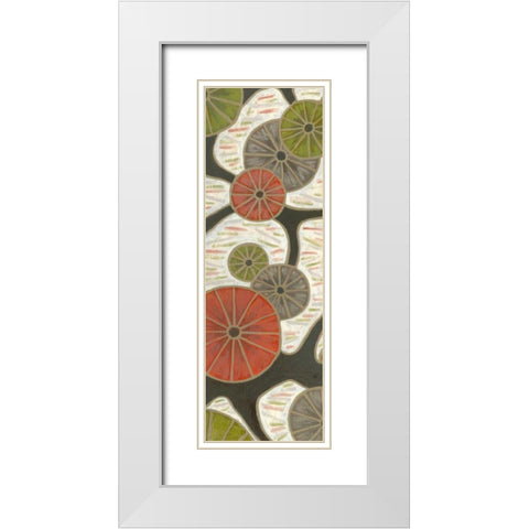 Morning Glories IV White Modern Wood Framed Art Print with Double Matting by Deans, Karen