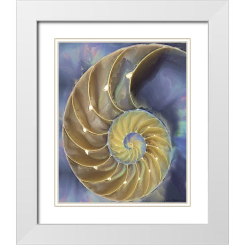 Shell Extraction II White Modern Wood Framed Art Print with Double Matting by Henry, Lola