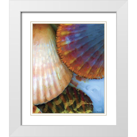 Shell Extraction IV White Modern Wood Framed Art Print with Double Matting by Henry, Lola
