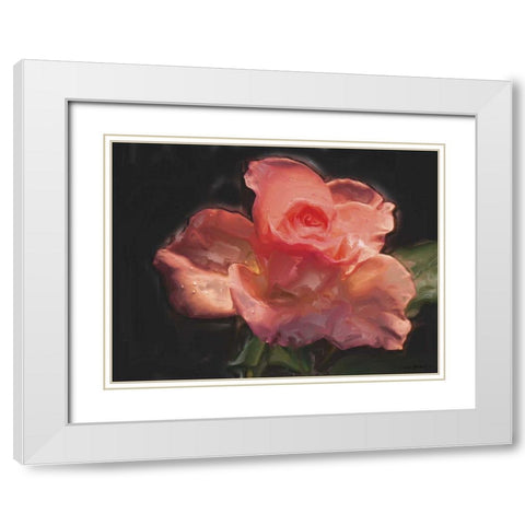 Painterly Flower IV White Modern Wood Framed Art Print with Double Matting by Henry, Lola