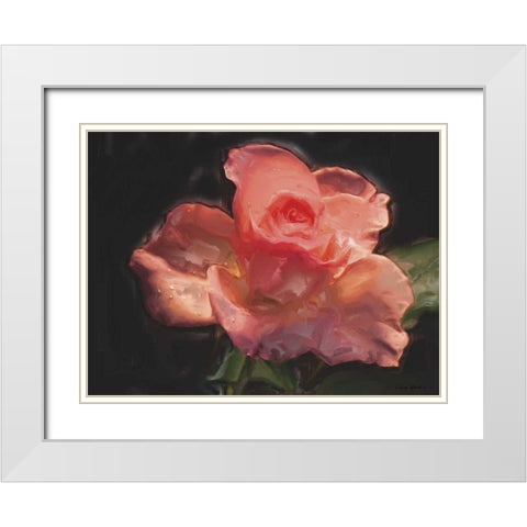 Painterly Flower IV White Modern Wood Framed Art Print with Double Matting by Henry, Lola