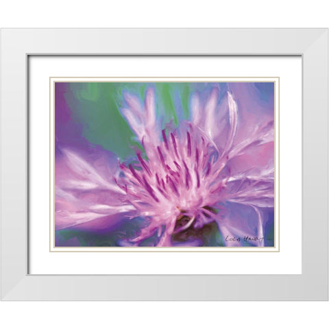 Painterly Flower VIII White Modern Wood Framed Art Print with Double Matting by Henry, Lola
