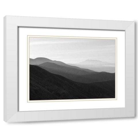 Mountains and Haze I White Modern Wood Framed Art Print with Double Matting by Christensen, Jim