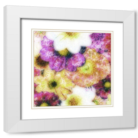 Floral Reef II White Modern Wood Framed Art Print with Double Matting by Burghardt, James