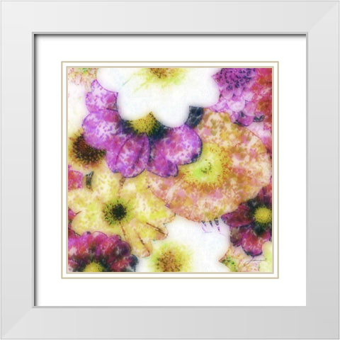Floral Reef II White Modern Wood Framed Art Print with Double Matting by Burghardt, James