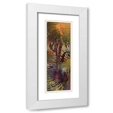 Thistle Panel II White Modern Wood Framed Art Print with Double Matting by Burghardt, James