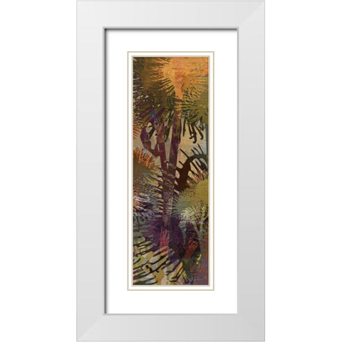 Thistle Panel II White Modern Wood Framed Art Print with Double Matting by Burghardt, James