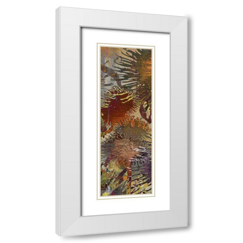 Thistle Panel IV White Modern Wood Framed Art Print with Double Matting by Burghardt, James