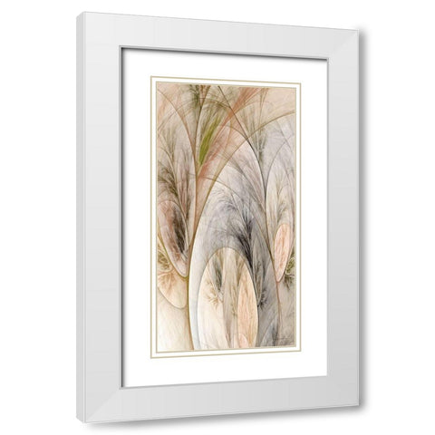 Fractal Grass I White Modern Wood Framed Art Print with Double Matting by Burghardt, James