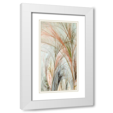 Fractal Grass II White Modern Wood Framed Art Print with Double Matting by Burghardt, James