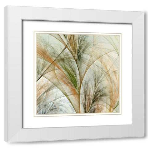 Fractal Grass IV White Modern Wood Framed Art Print with Double Matting by Burghardt, James