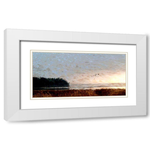 Tide II White Modern Wood Framed Art Print with Double Matting by Harrington, Danielle