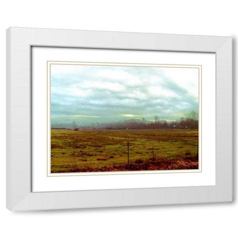 Landscape II White Modern Wood Framed Art Print with Double Matting by Harrington, Danielle